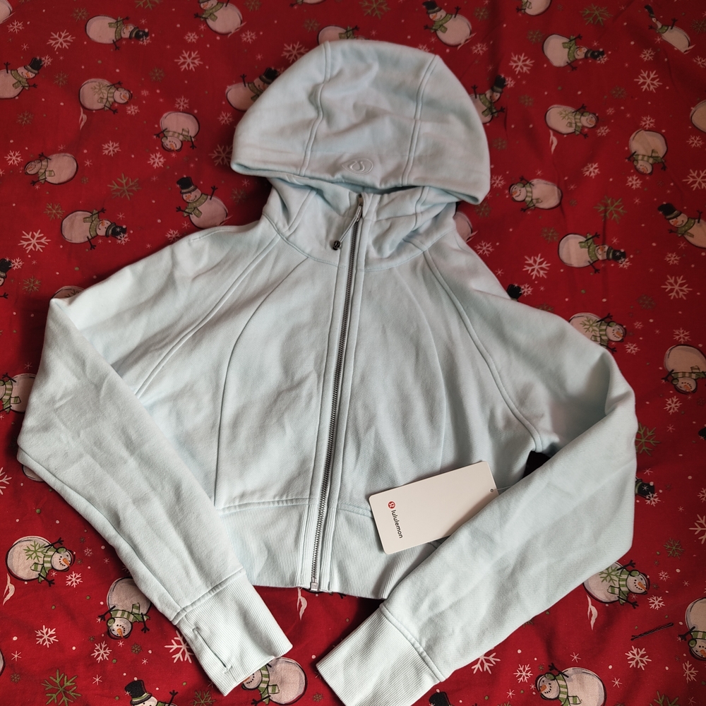 Lululemon Pastel Blue Cropped Scuba Hoodie